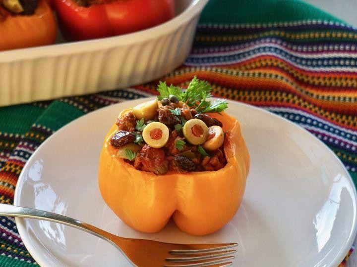 Cuban Picadillo with Stuffed Cubanelle Peppers