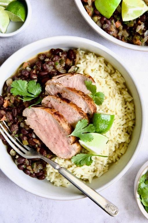 Cuban Style Pork and Black Bean Bowl