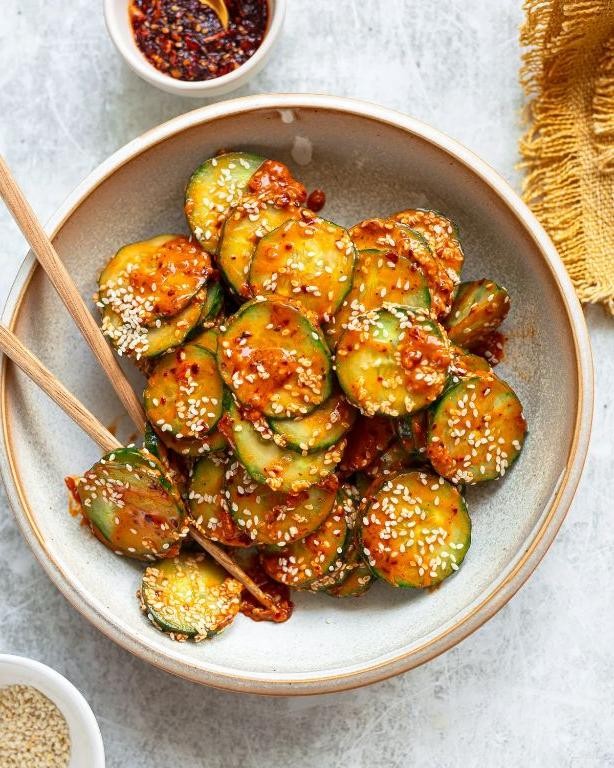 Cucumber Salad with Light Thai Peanut Dressing