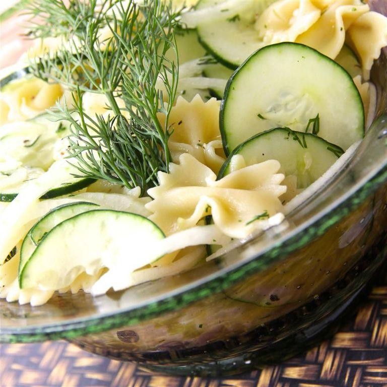 Cucumber and Bow Tie Pasta Salad
