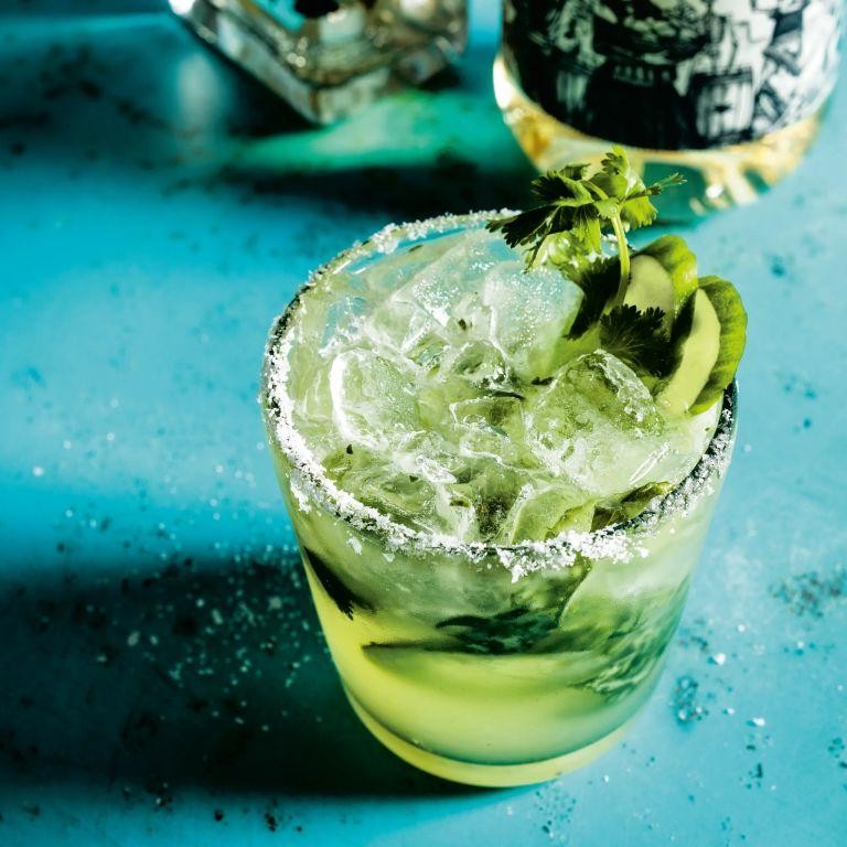 Cucumber and Cilantro Margarita with Tequila