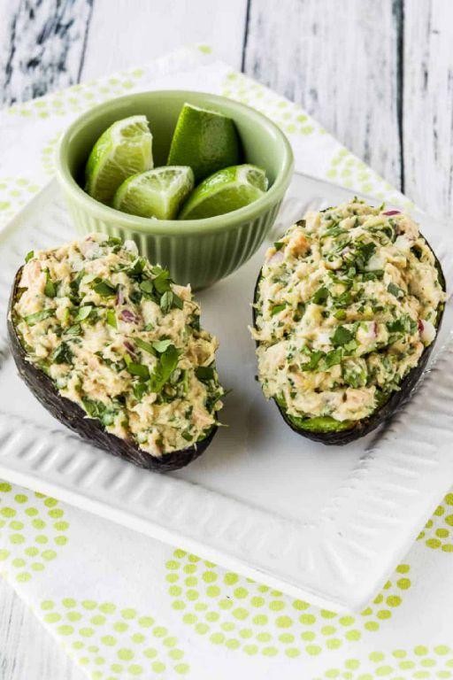 Cucumber and Tuna Stuffed Avocado