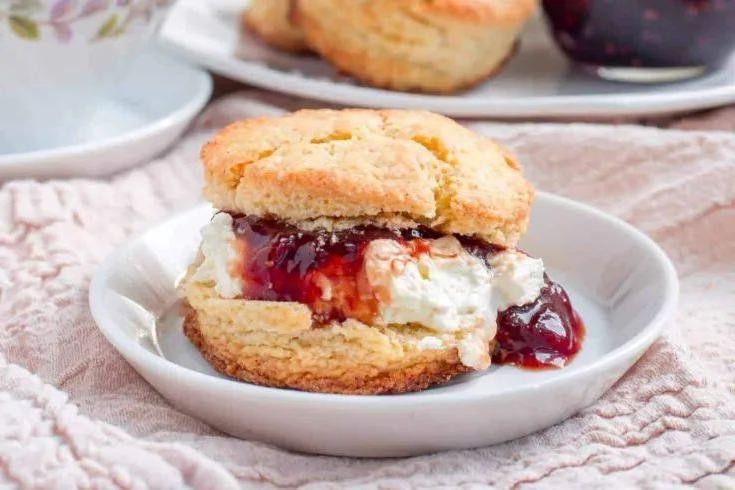 Curdled Milk Scones with Clotted Cream