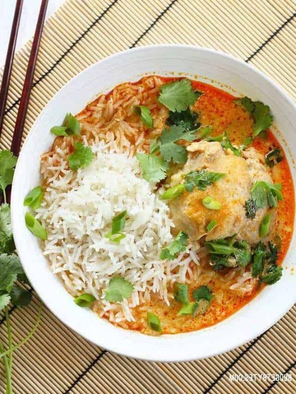 Curried Chicken Legs with Coconut Rice