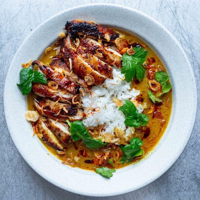 Curried Coconut Chicken and Rice Dish