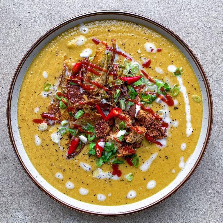 Curried Leek and Sweet Potato Soup