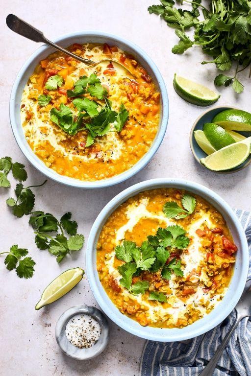 Curried Lentil and Bean Soup