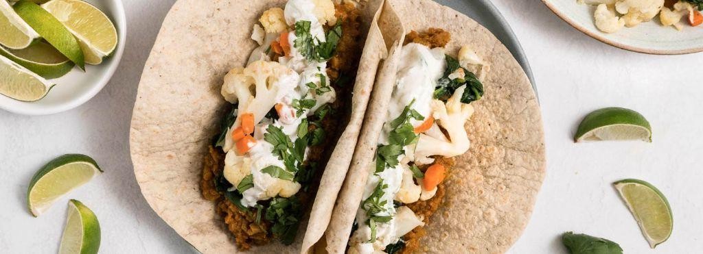 Curried Lentil and Spinach Wrap