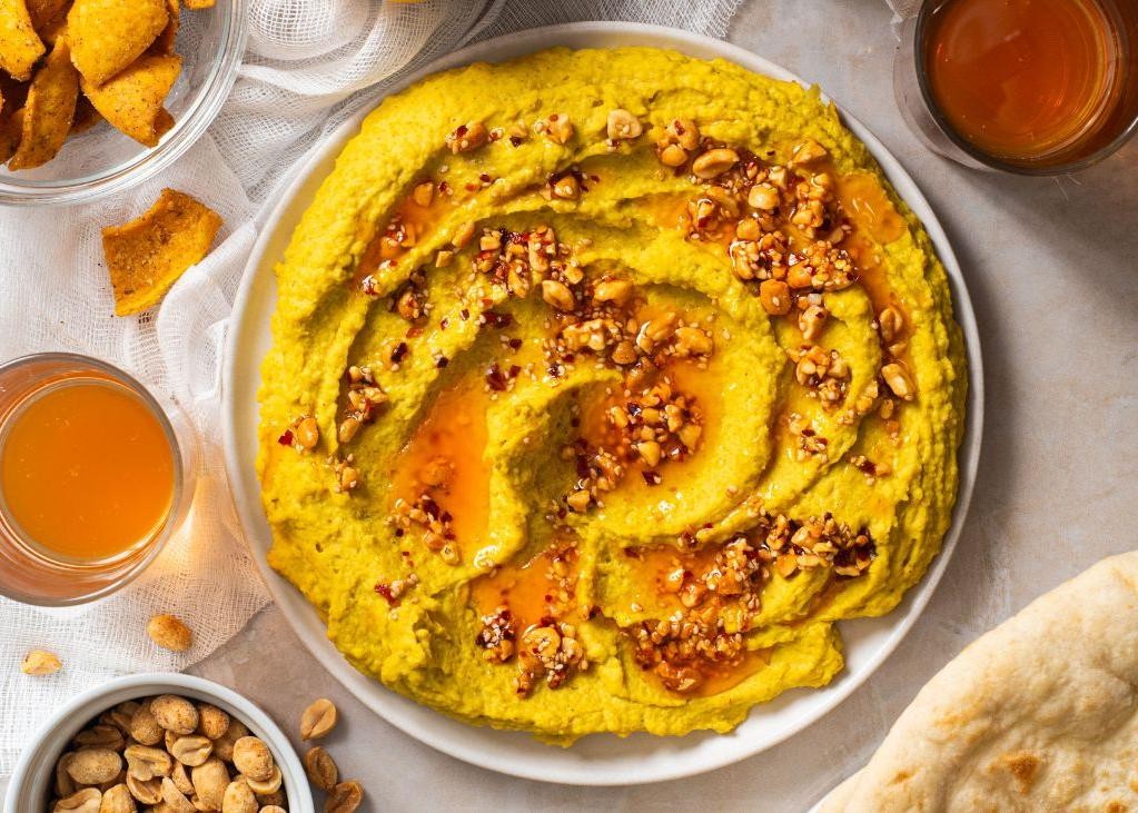 Curried Red Lentil and Chickpea Dip