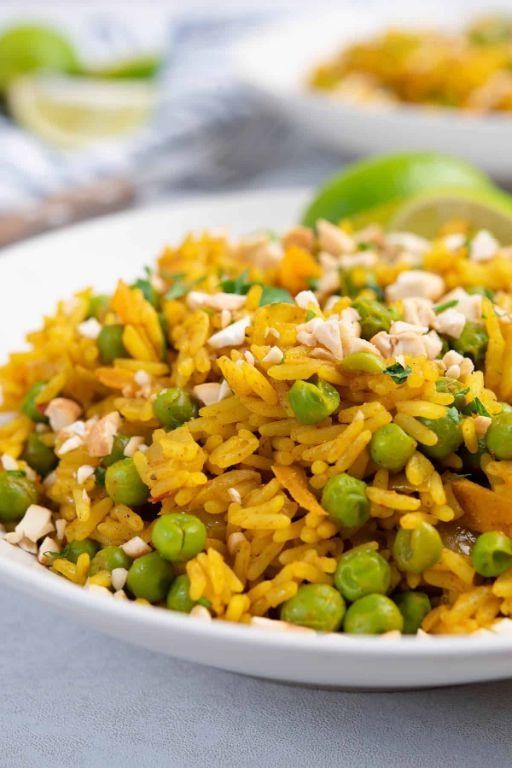 Curried Rice with Corn and Peas