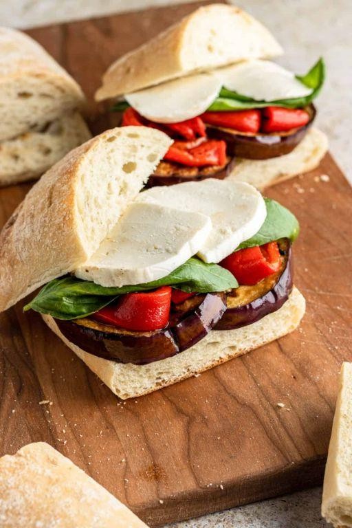 Curried Tomato and Eggplant Sandwich