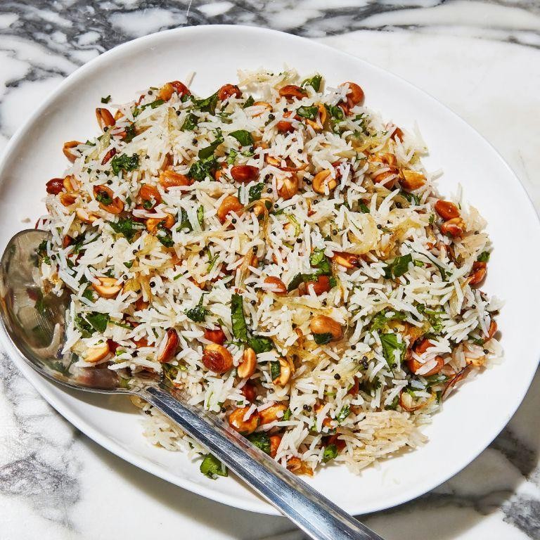 Curry Leaf Rice with Peanuts