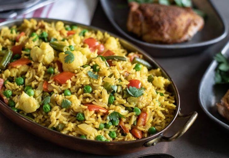 Curry Vegetable and Rice Bake