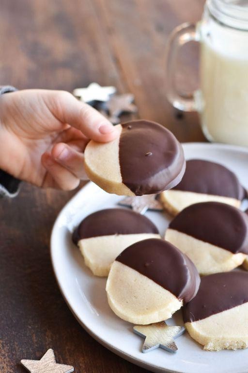 Dark Chocolate Dipped Shortbread Biscuits