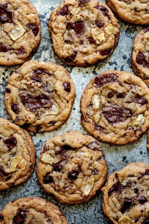 Dark Chocolate Potato Chip Cookies