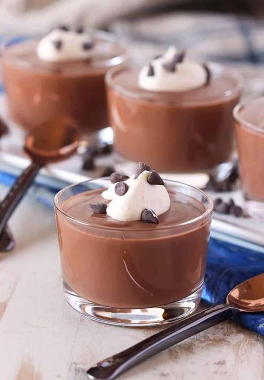Decadent Half and Half Chocolate Pudding
