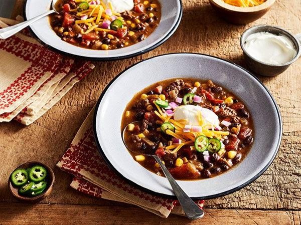Deer Meat Chili with Black Beans and Sweet Corn