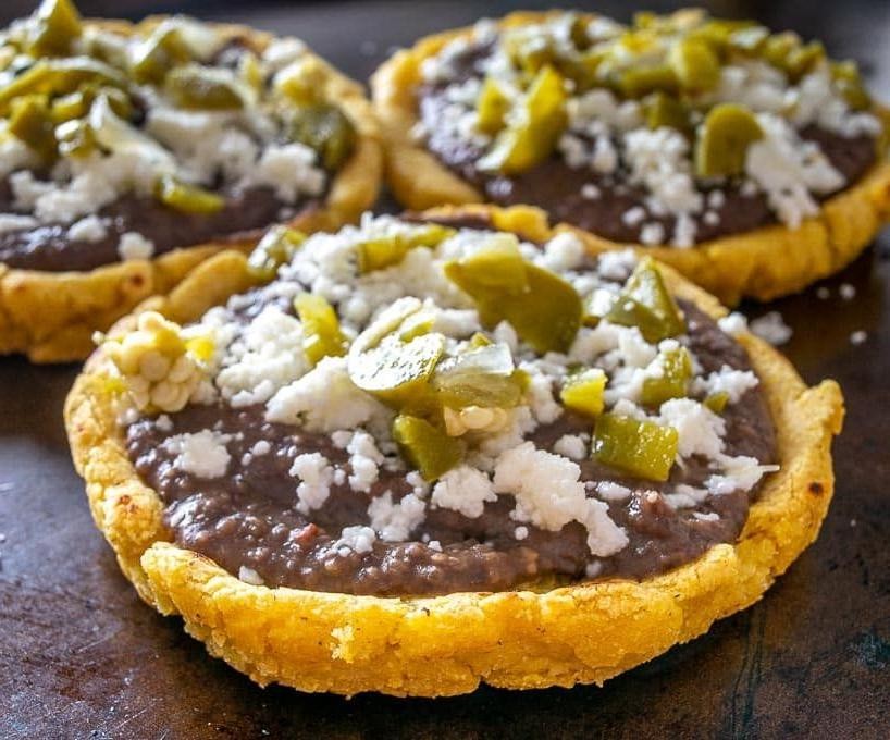 Delicious Sopes with Refried Beans