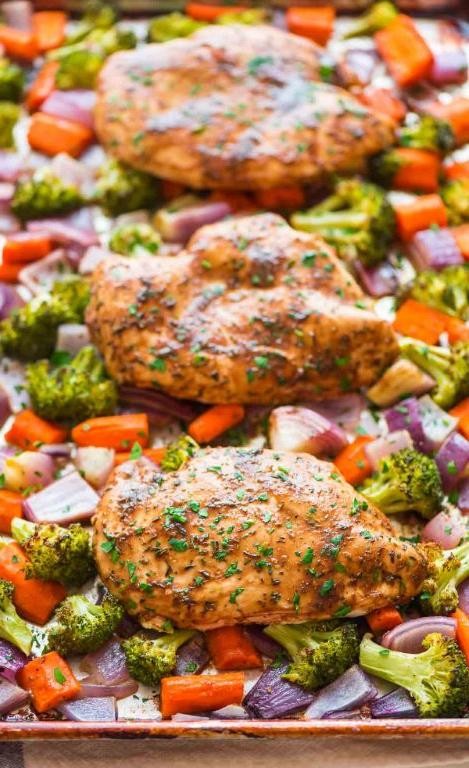 Dijon Mustard Chicken with Roasted Vegetables