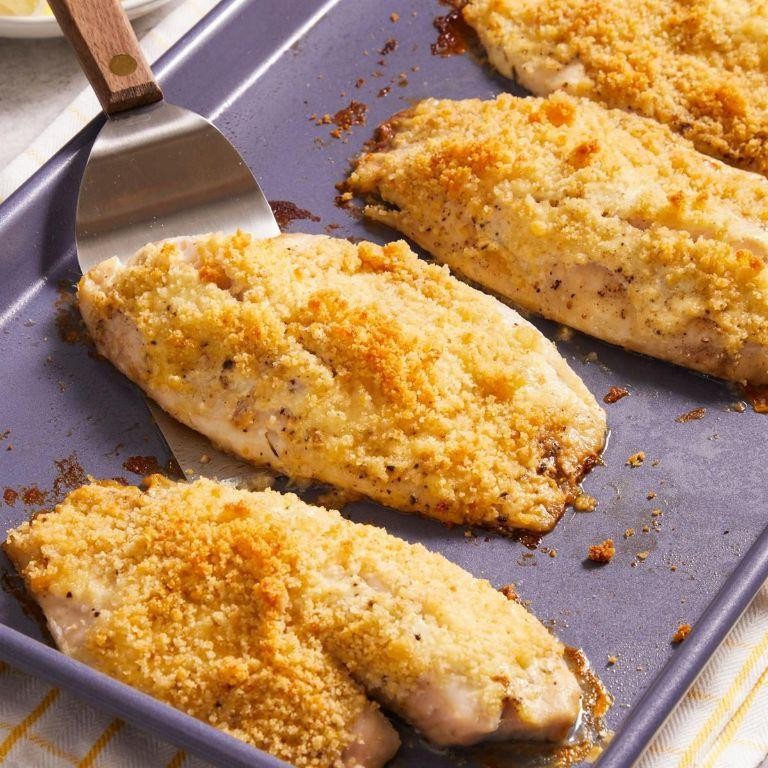 Dijon Mustard Crusted Walleye Delights