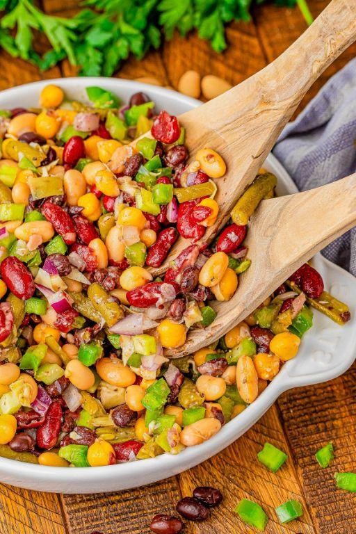 Dijon Mustard and Onion Five Bean Salad