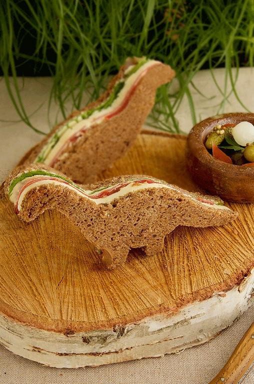 Dinosaur Shaped Sandwiches