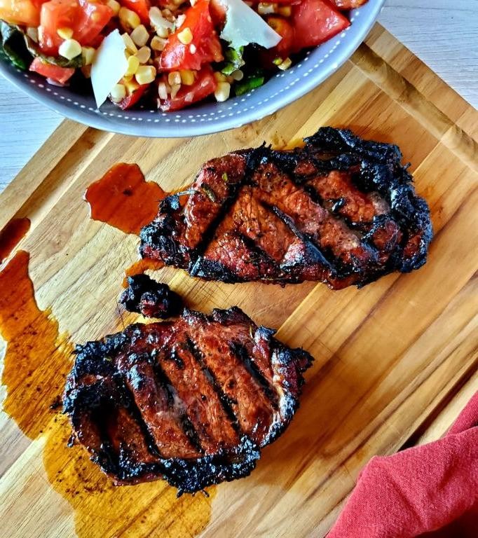Dogfish Steaks with Rosemary and Balsamic Glaze