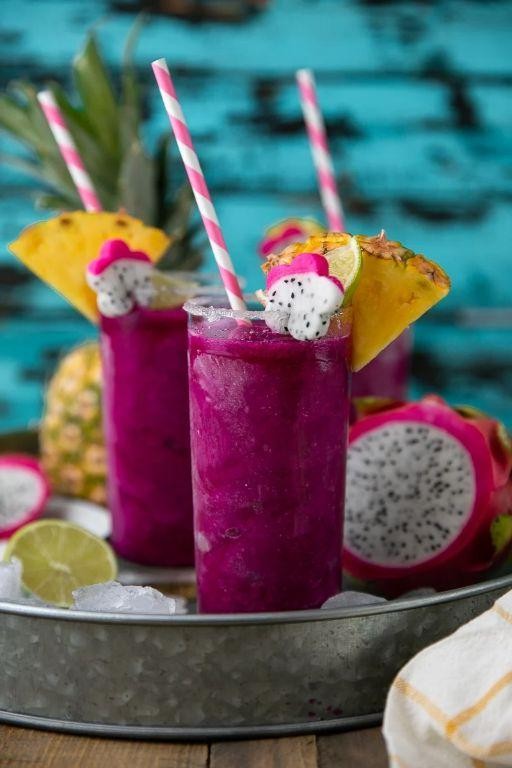 Dragon Fruit and Pineapple Cups