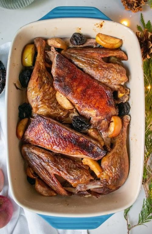 Duck Borscht with Prunes and Apples