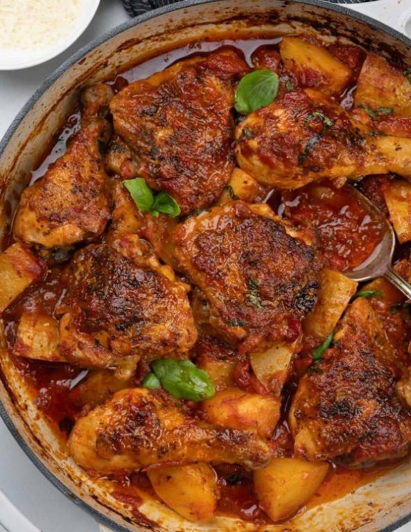 Dump-and-Bake Italian Chicken and Potatoes
