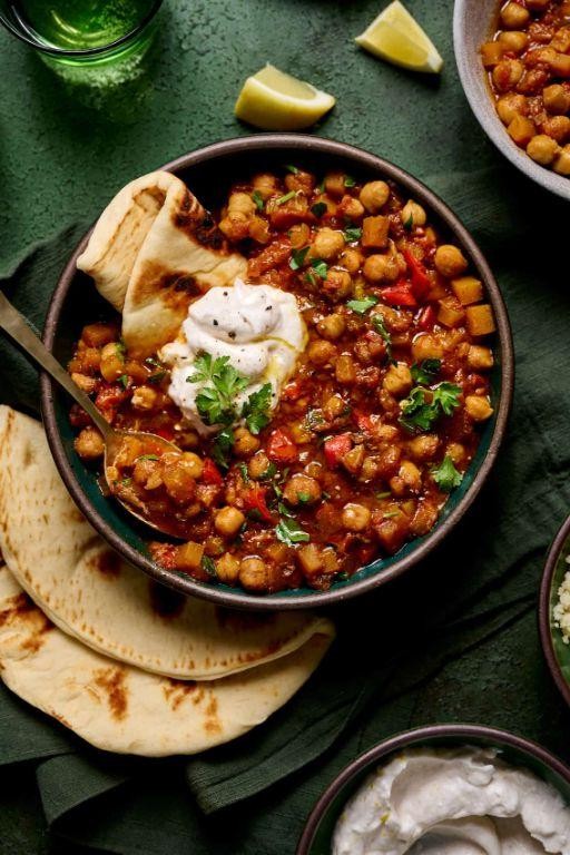 Dutch Oven Vegan Chickpea Tagine