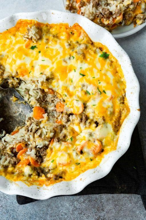 Easy Beef and Rice Dump Casserole