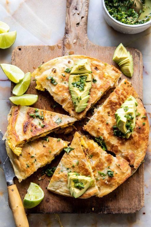 Easy Breakfast Quesadillas with Salsa