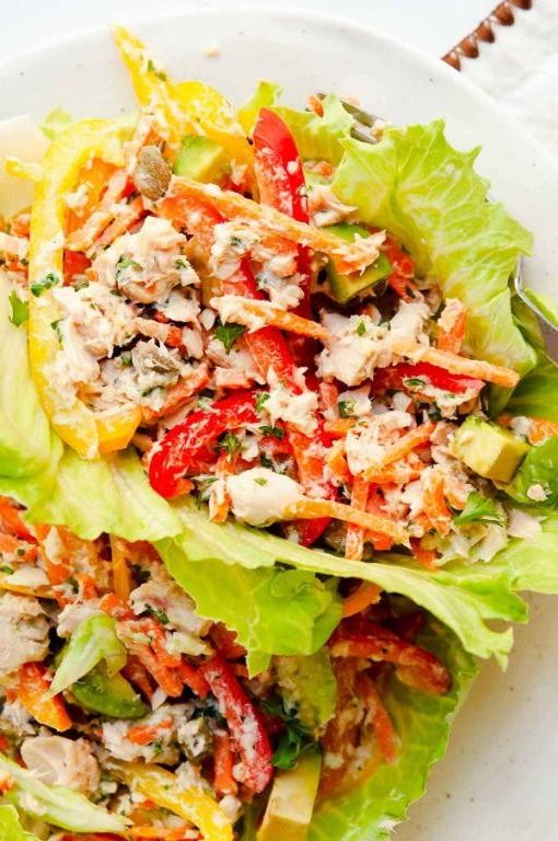 Easy Canned Red Salmon Salad with Avocado