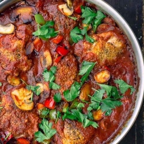 Easy Chicken Cacciatore with Mushrooms
