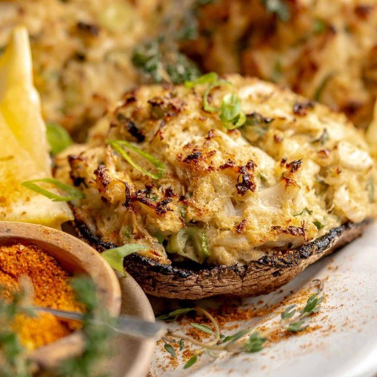Easy Crab-Stuffed Portobello Mushrooms