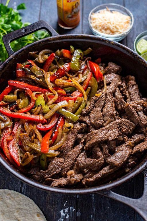 Easy Flank Steak Fajitas