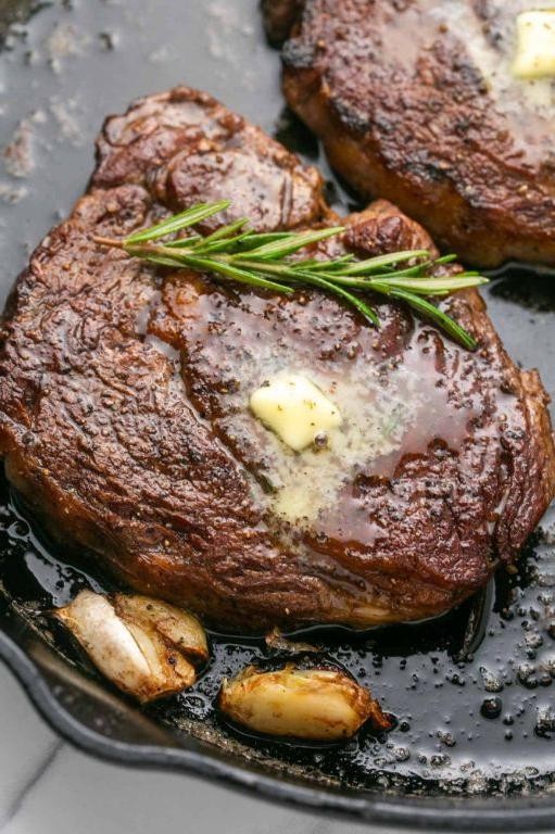 Easy Pan-Seared Steak with Herb Butter