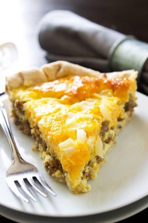 Easy Sausage and Onion Quiche