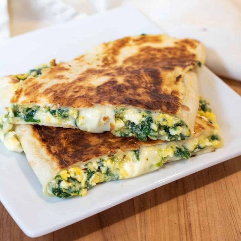 Easy Spinach and Feta Quesadillas