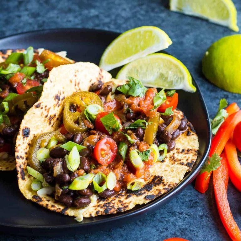 Easy Vegan Cabbage Tacos with Black Beans