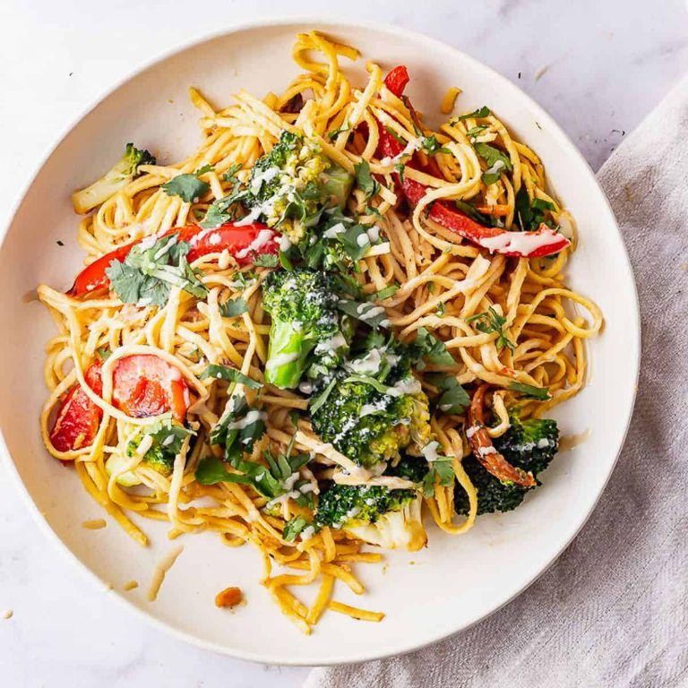 Egg Noodle Salad with Homemade Dressing