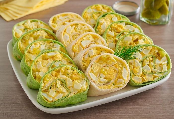 Egg Salad Pinwheel Sandwich Rolls