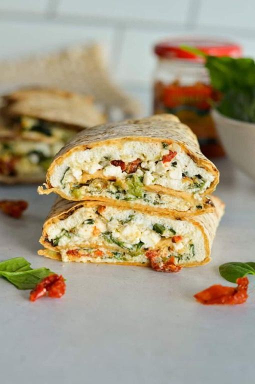 Egg White and Spinach Breakfast Wrap