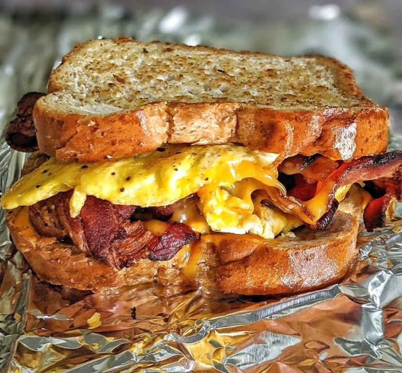 Egg and Bacon Breakfast Panini