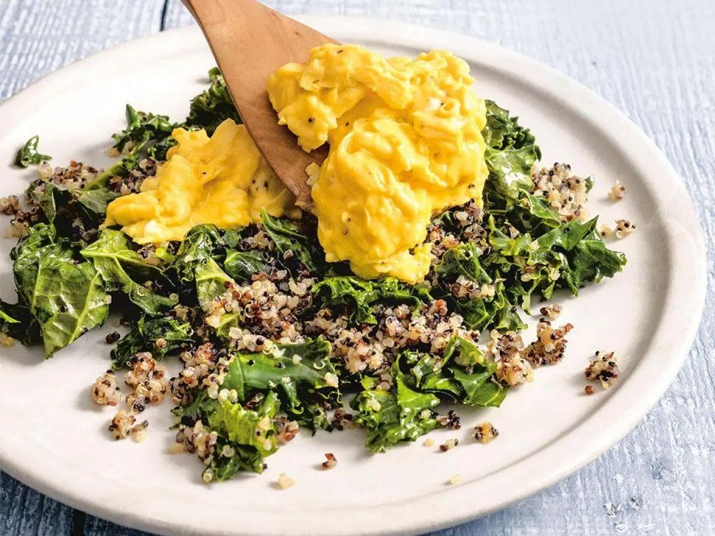 Egg and Kale Scramble for Tiny Tummies