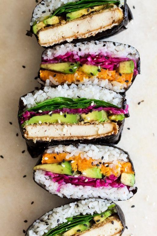 Egg and Nori Sushi Sandwiches