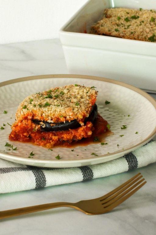 Eggplant Parmesan with Cashew Cheese