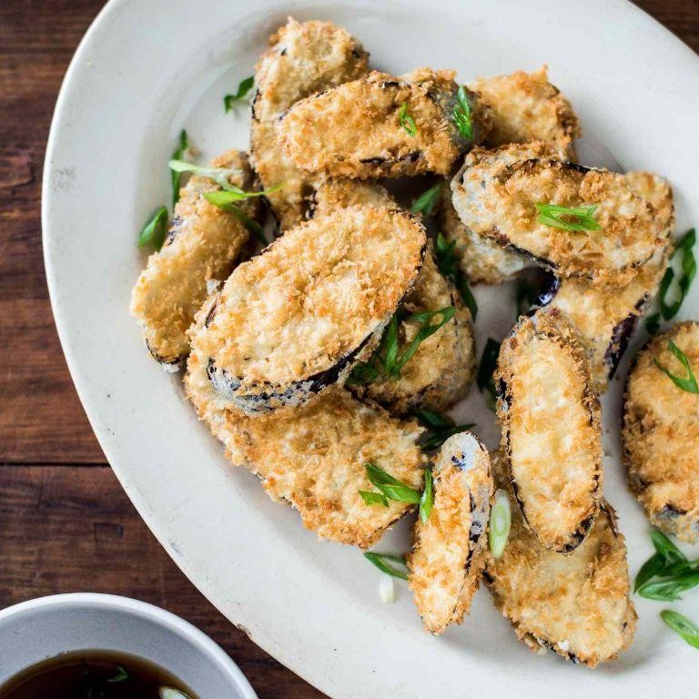 Eggplant Tempura with Spicy Miso