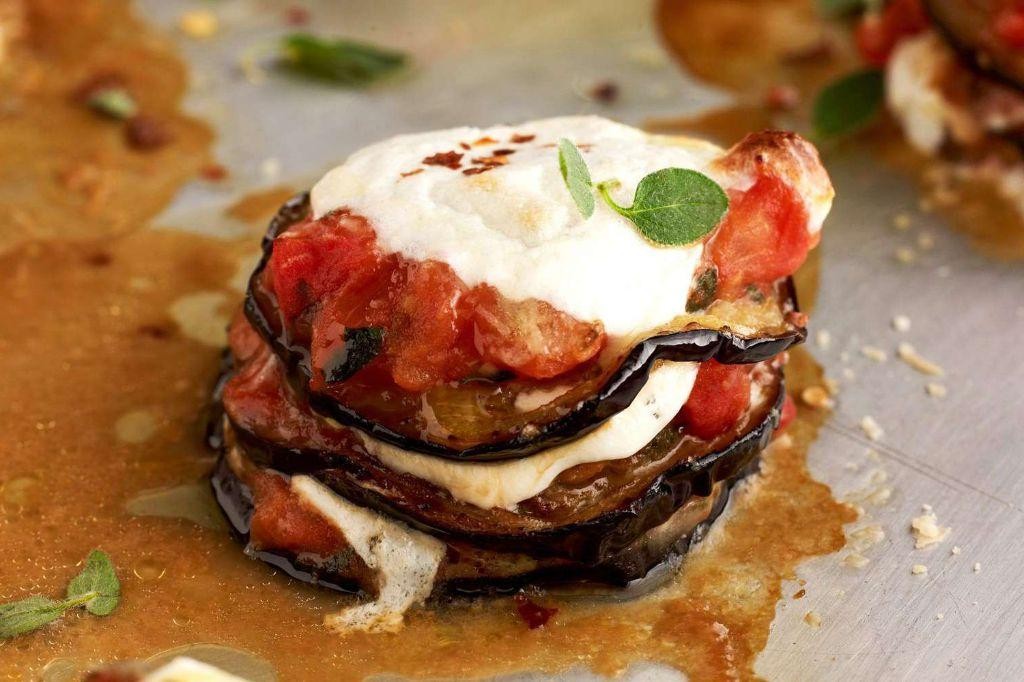 Eggplant and Mozzarella Stack